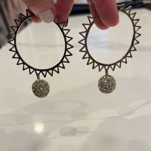 Stunning Gold and Silver Hoop Earrings